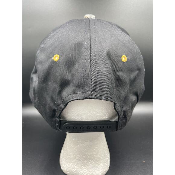 Vtg Plaid Hat Trucker Snapback Cap Nissin Tractor Pull Yellow Embroidered - Picture 4 of 7